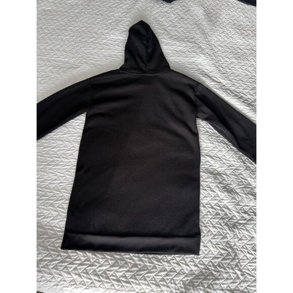 Girls Black Hooded Dress "Peace" Design Long Hoodie NWOT Kidtopia size 12-14 - Picture 8 of 15